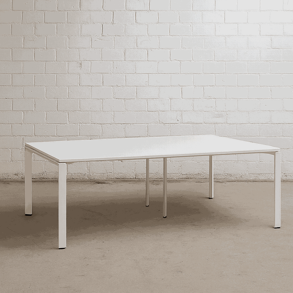 Steelcase Konferenztisch 240x120cm weißer Besprechungstisch für 6-8 Personen modern