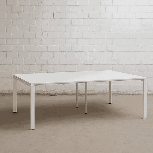 Steelcase Konferenztisch 240x120cm weißer Besprechungstisch für 6-8 Personen modern