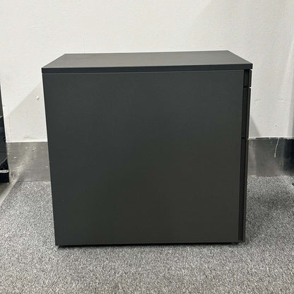 Steelcase Rollcontainer mobile anthracite wooden office storage cabinet 42x56x60cm