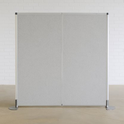 Modulare Stellwand als Schallschutz- und Sichtschutz-Trennwand von Reyem, 80x160 cm, inklusive Standfüße und Montageset