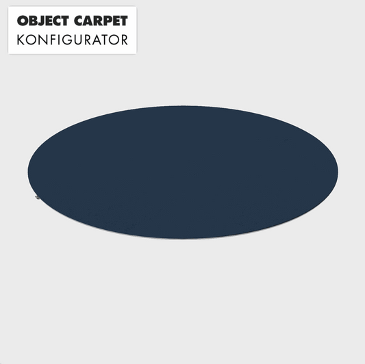 Runder Object Carpet RugX Teppich in capri blau, 200 cm Durchmesser, kurzflor, rutschfest und geräuschdämmend