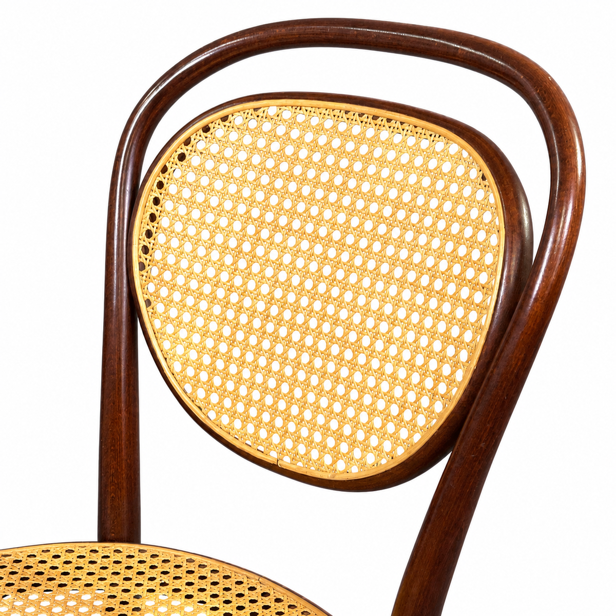 Thonet Stuhl 215r braun Korb natur