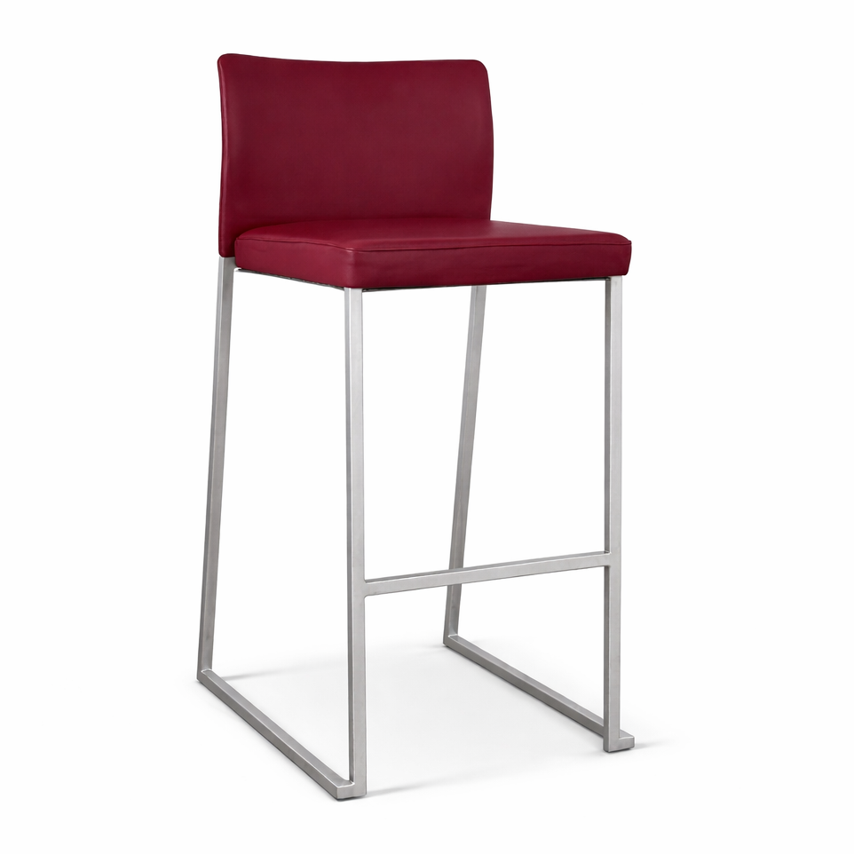 Tonon Barhocker Leder weinrot