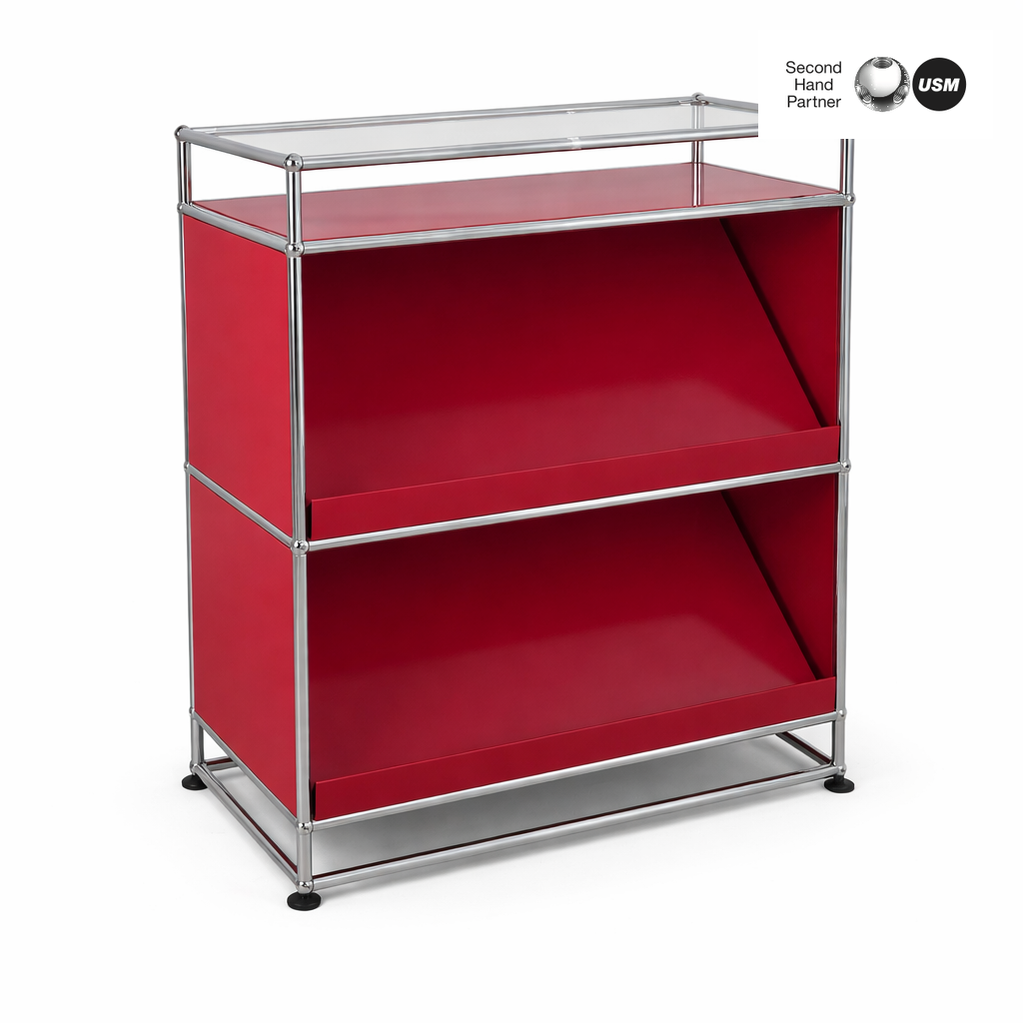 USM Haller 1x4 Highboard / Prospektauslage rot