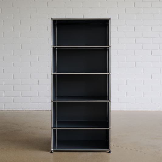 USM Haller Aktenregal; 1x5 Fächer offen; anthrazitgrau; 179x78x39cm (HxBxT)