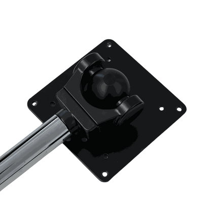 USM Haller Bildschirmarm monitor arm suitable for USM Haller Kitos tables with black and chrome finish