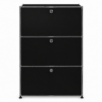 USM Haller Highboard 1x3 schwarz 3 Klappen