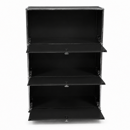 USM Haller Highboard 1x3 schwarz 3 Klappen