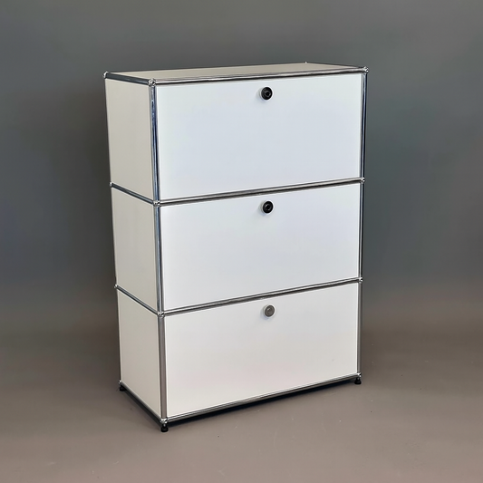 USM Haller Highboard 1x3 weiß mit 3 Klappen