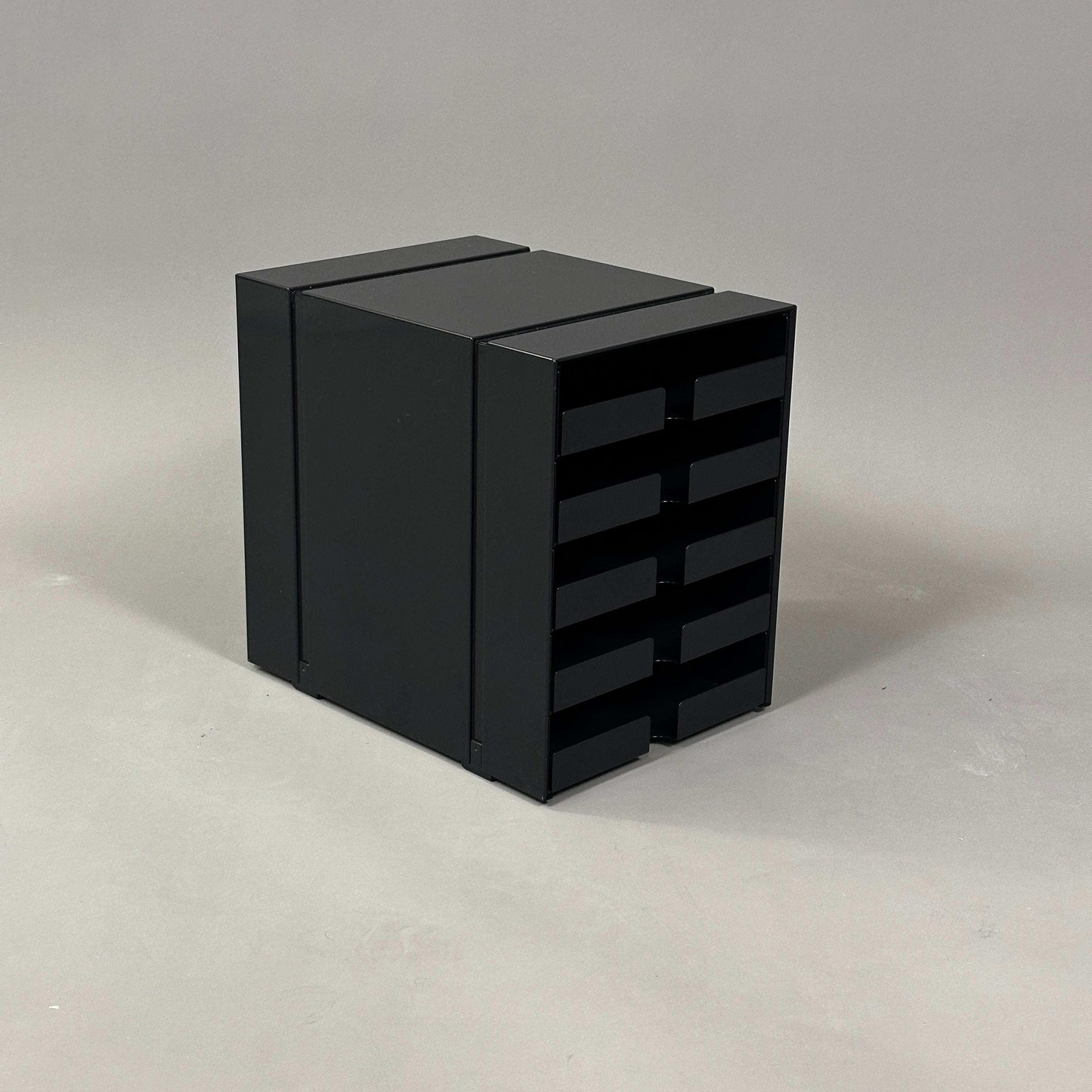 USM Haller Inos Kasten-Set in graphitschwarz, 5 Schubladen, kompaktes Design 31,5x24x33,5 cm, modernes Aufbewahrungssystem