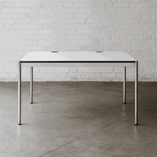 USM Haller Plus Tisch 200x100cm perlgrau/weiß