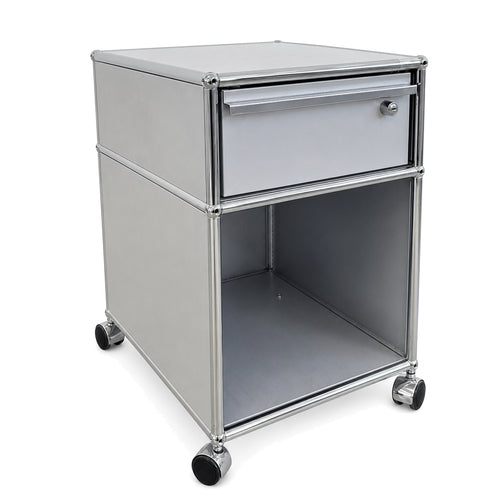 USM Haller Rollcontainer Mattsilber