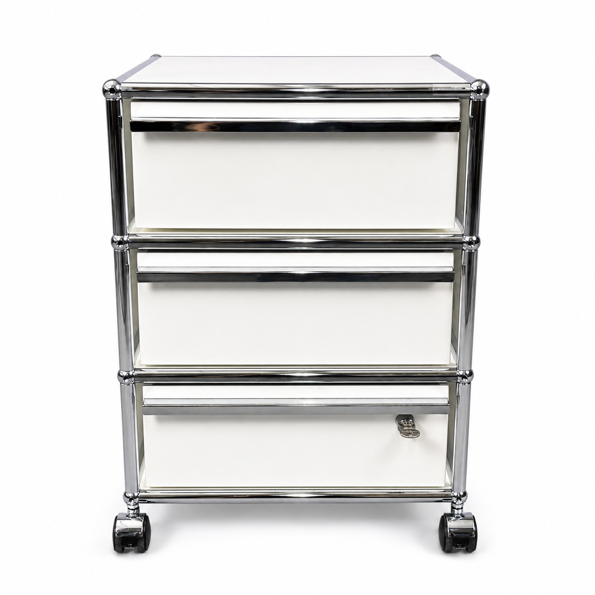 USM Haller Rollcontainer weiß (3 Auszüge)