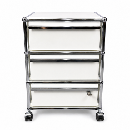 USM Haller Rollcontainer weiß (3 Auszüge)