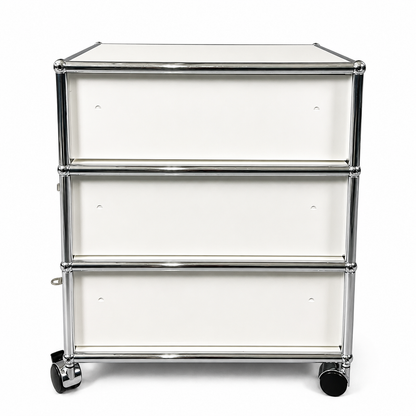 USM Haller Rollcontainer weiß (3 Auszüge)