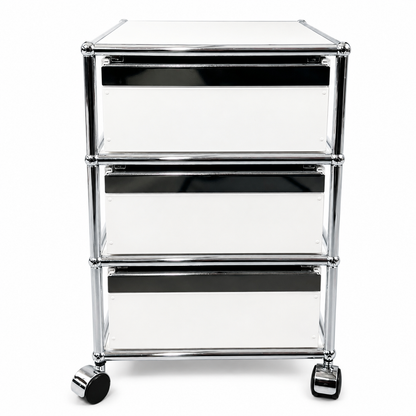 USM Haller Rollcontainer weiß (3 Auszüge)