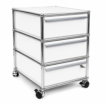 USM Haller Rollcontainer weiß (3 Auszüge)