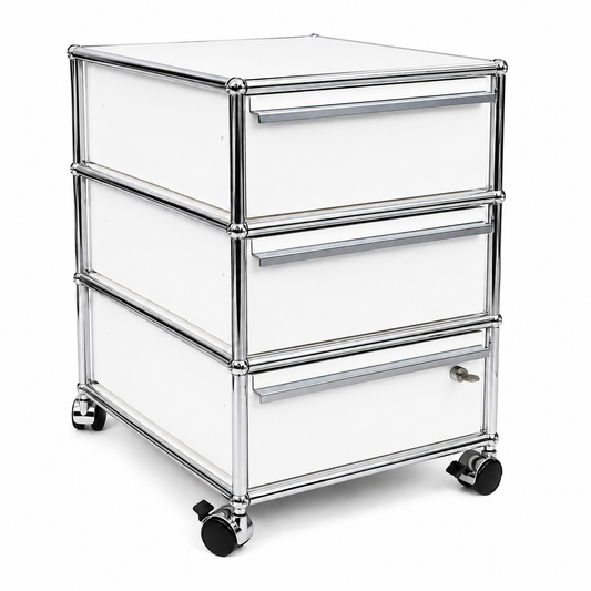 USM Haller Rollcontainer weiß (3 Auszüge)