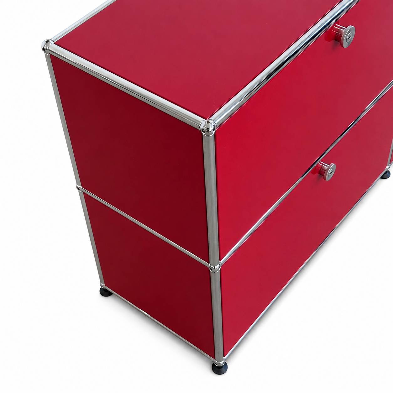 USM Haller Sideboard 2x2 Rubinrot 4 Klappen