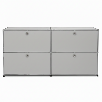 USM Haller Sideboard 2x2 lichtgrau 4 Auszüge