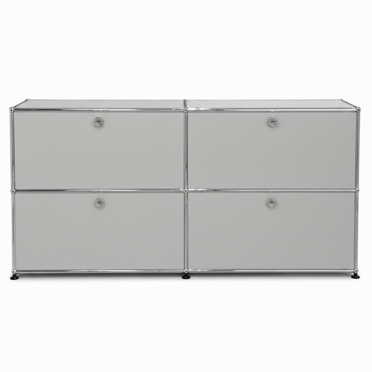 USM Haller Sideboard 2x2 lichtgrau 4 Auszüge