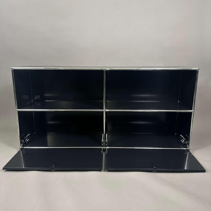 USM Haller Sideboard 2x2 schwarz 2 Klappen (abschließbar)