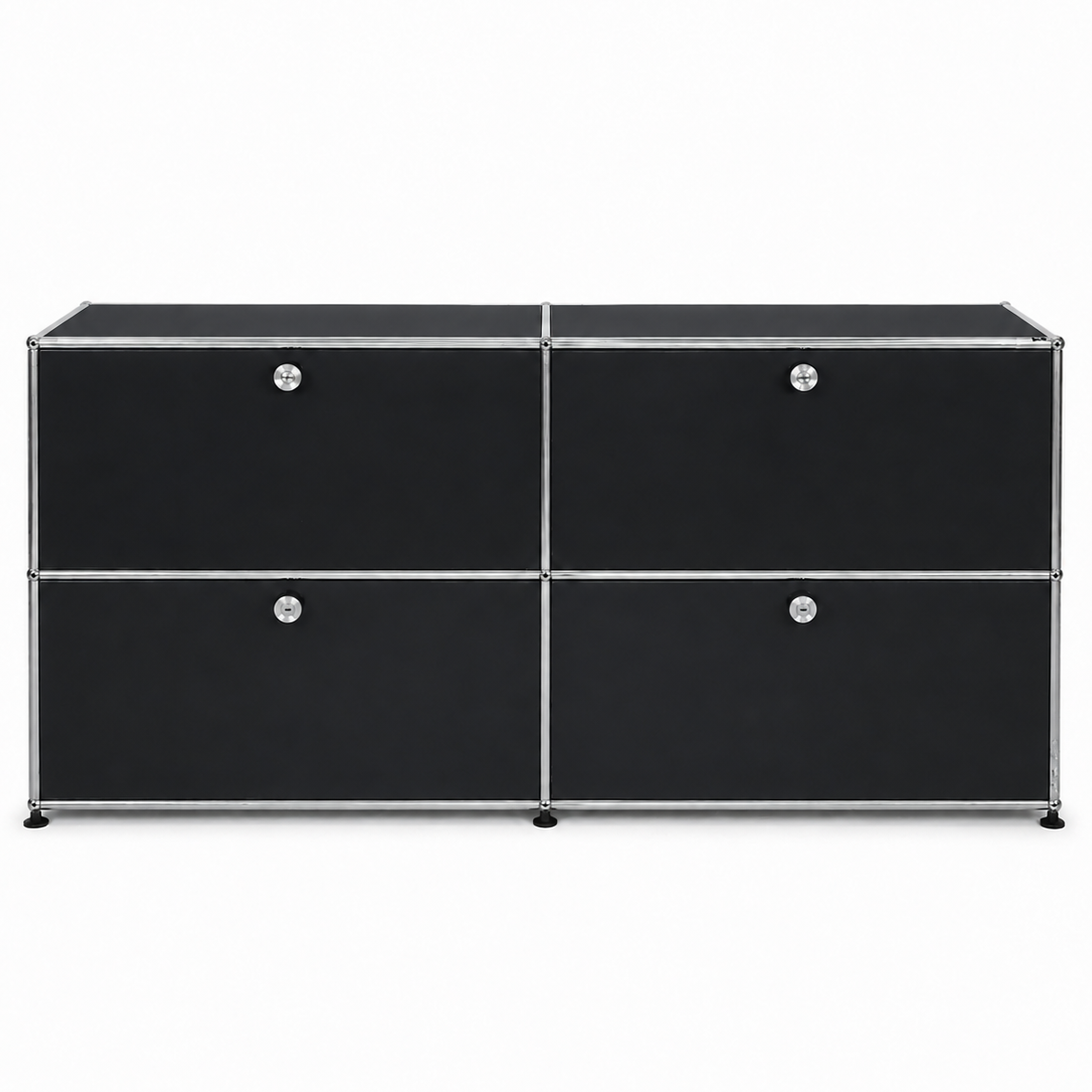 USM Haller Sideboard 2x2 schwarz 4 Klappen
