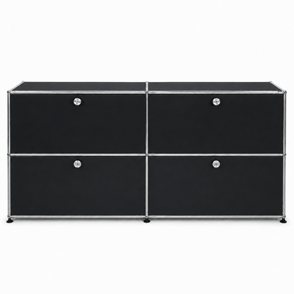 USM Haller Sideboard 2x2 schwarz 4 Klappen