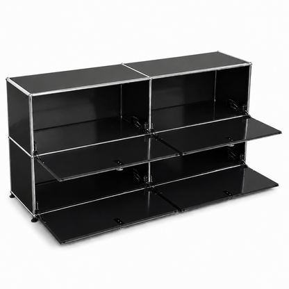 USM Haller Sideboard 2x2 schwarz 4 Klappen