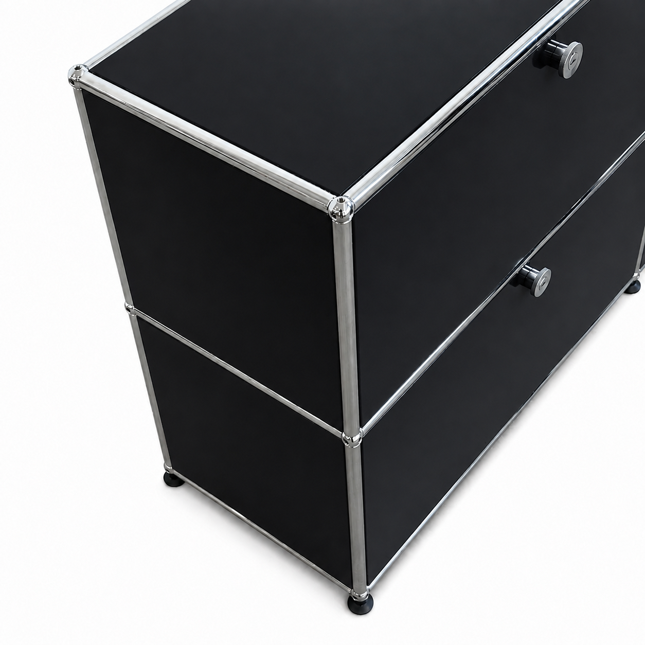 USM Haller Sideboard 2x2 schwarz 4 Klappen