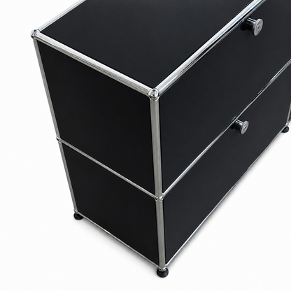 USM Haller Sideboard 2x2 schwarz 4 Klappen