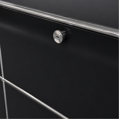 USM Haller Sideboard 2x2 schwarz 4 Klappen