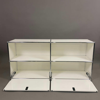 USM Haller Sideboard 2x2 weiß 2 Klappen (abschließbar)