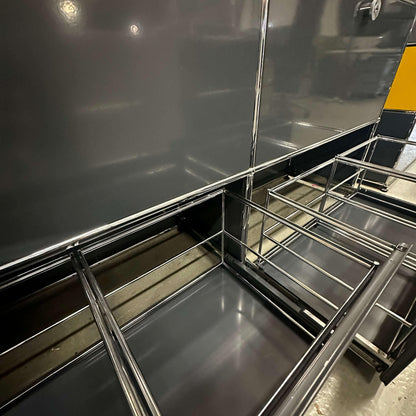 USM Haller Sideboard anthrazitgrau mit 3 Klappen und 3 Schubladen, 228x74x38 cm, modernes Design