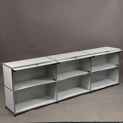 USM Haller Sideboard lichtgrau mit 3 Einschubtüren und 3x2 Fächern