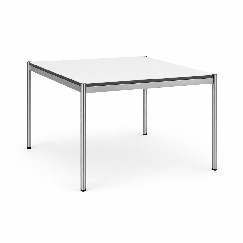 USM Haller Tisch 100x100cm perlgrau/weiß