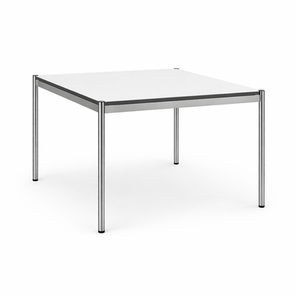 USM Haller Tisch 100x100cm perlgrau/weiß