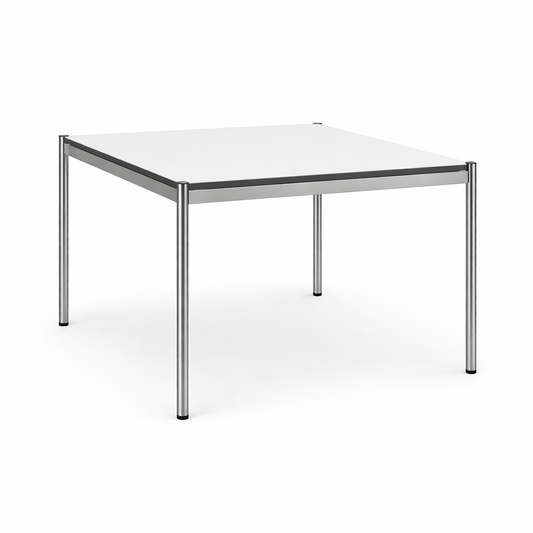 USM Haller Tisch 100x100cm perlgrau/weiß