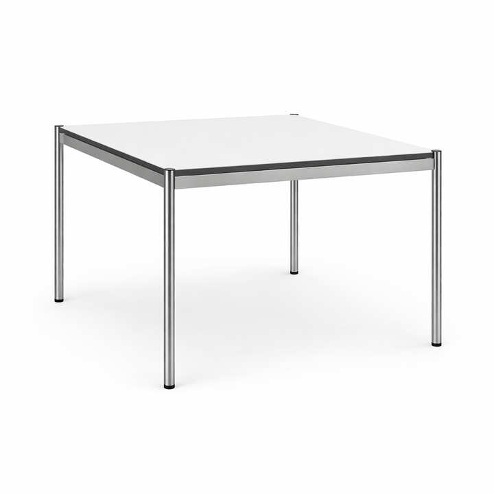 USM Haller Tisch 100x100cm perlgrau/weiß
