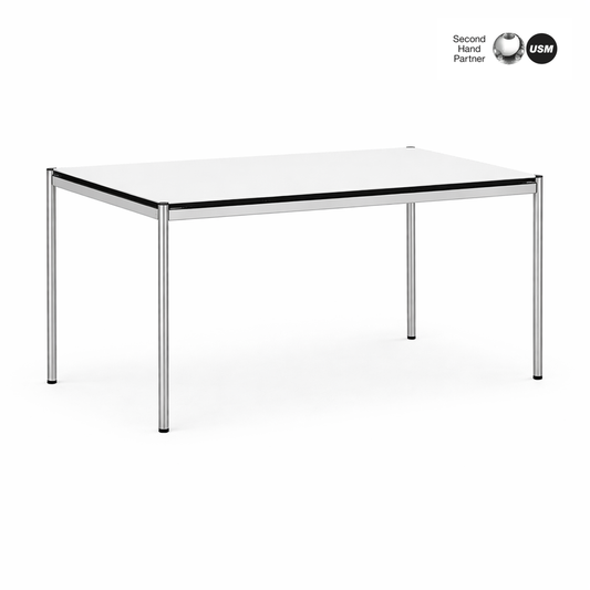 USM Haller Tisch 150x75cm perlgrau/weiß