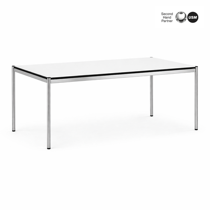USM Haller Tisch 175x100cm perlgrau/weiß