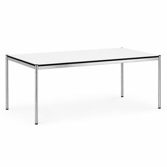 USM Haller Tisch 200x100cm perlgrau/weiß
