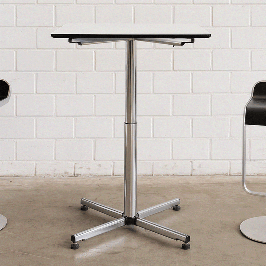 USM Kitos Hubtisch 75x75 cm höhenverstellbarer Metall-Glastisch mit Gasfeder