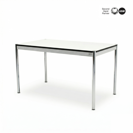 USM Haller Tisch 150x75cm perlgrau/weiß