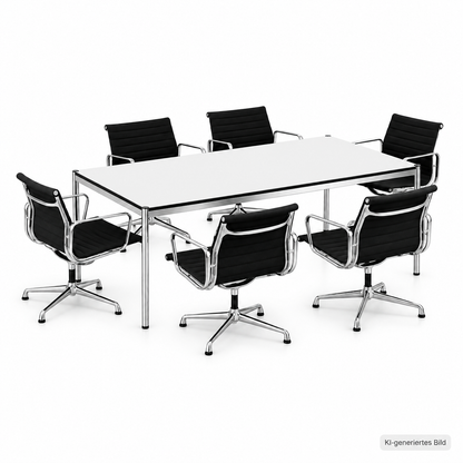 USM Haller Tisch 175x100cm perlgrau/weiß