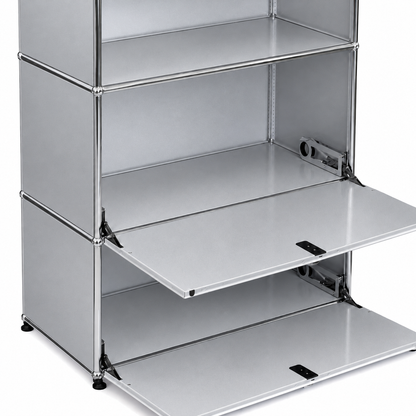 USM Haller Highboard 1x3 Mattsilber