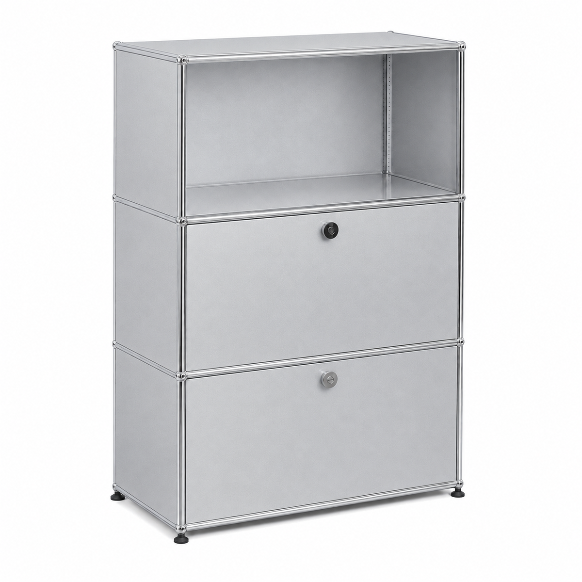 USM Haller Highboard 1x3 Mattsilber
