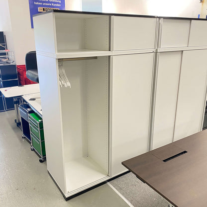 Vario M3 Garderobenschrank white sliding door wardrobe with hanging rod and handle strip, dimensions 120x190x60 cm