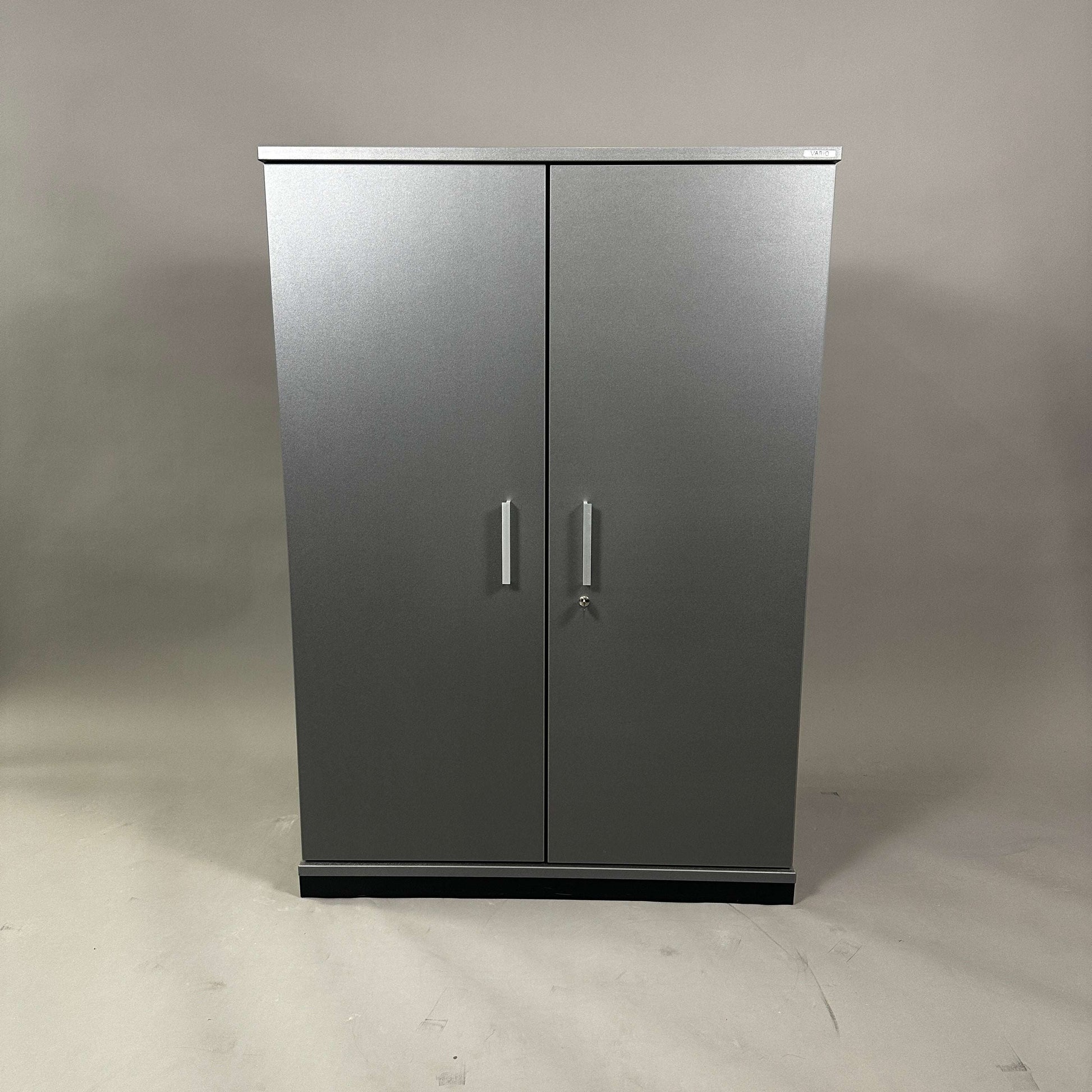 Vario Sideboard 3OH anthrazitgrauer abschließbarer Hochschrank 116x79x43 cm