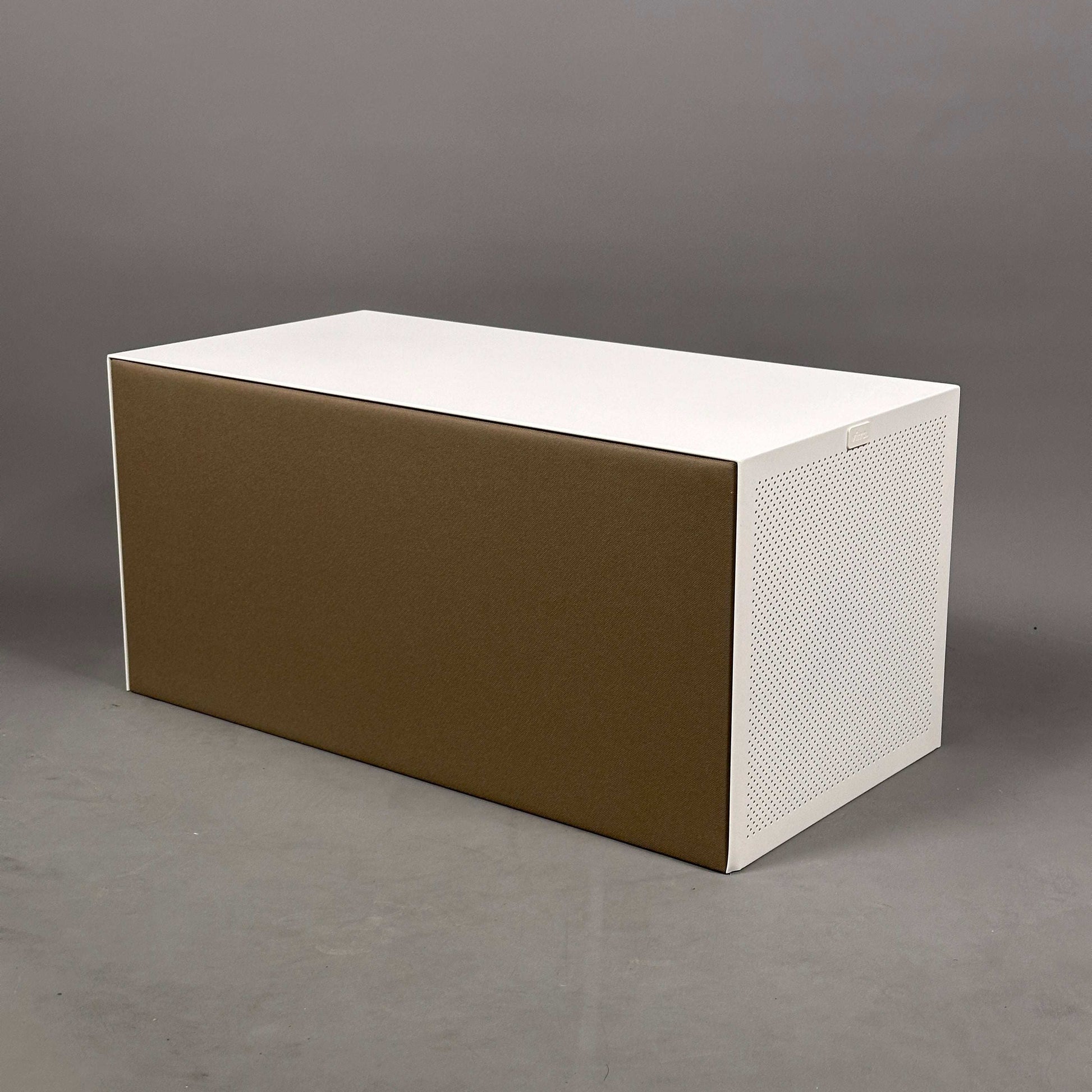 Vitra Ad Hoc weißer abschließbarer Ordneraufsatz mit Stoffrückwand, 80x38x40 cm